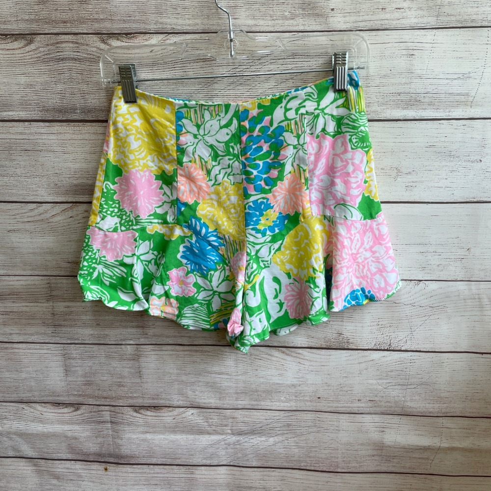 LILLY PULITZER HIBISCUS STROLL FLOUNCE SHORTS‎